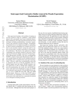 Semi-supervised Contrastive Outlier removal for Pseudo Expectation
  Maximization (SCOPE)