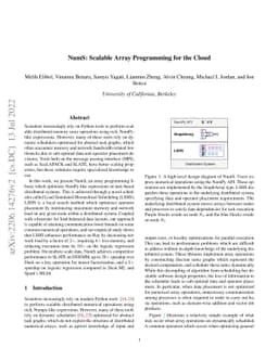 NumS: Scalable Array Programming for the Cloud