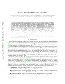 Neural Integro-Differential Equations