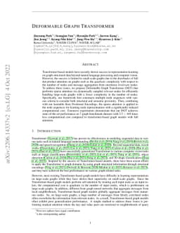 Deformable Graph Transformer