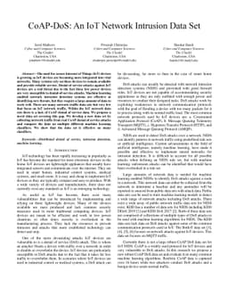 CoAP-DoS: An IoT Network Intrusion Dataset