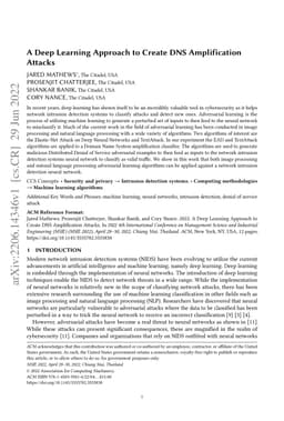 A Deep Learning Approach to Create DNS Amplification Attacks