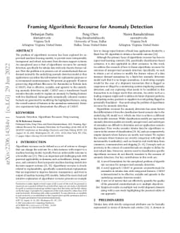 Framing Algorithmic Recourse for Anomaly Detection