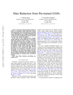 Data Redaction from Pre-trained GANs