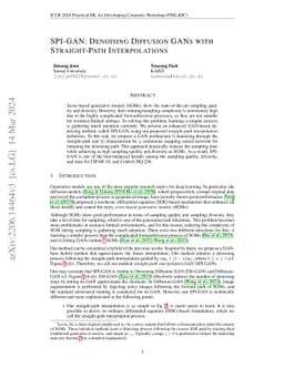 SPI-GAN: Denoising Diffusion GANs with Straight-Path Interpolations