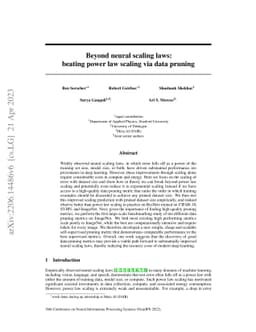 Beyond neural scaling laws: beating power law scaling via data pruning