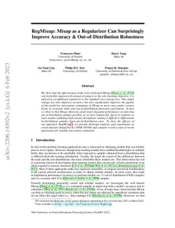 RegMixup: Mixup as a Regularizer Can Surprisingly Improve Accuracy and
  Out Distribution Robustness