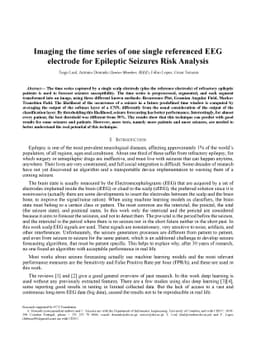 Imaging the time series of one single referenced EEG electrode for
  Epileptic Seizures Risk Analysis