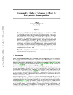 Comparative Study of Inference Methods for Interpolative Decomposition