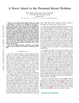 A Novel Attack to the Permuted Kernel Problem