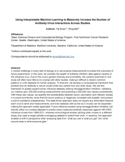 Using Interpretable Machine Learning to Massively Increase the Number of
  Antibody-Virus Interactions Across Studies