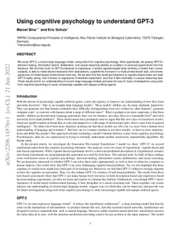 Using cognitive psychology to understand GPT-3