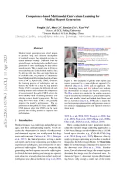 Competence-based Multimodal Curriculum Learning for Medical Report
  Generation