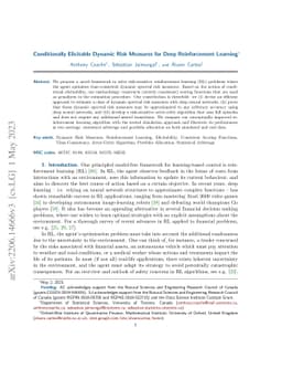 Conditionally Elicitable Dynamic Risk Measures for Deep Reinforcement
  Learning