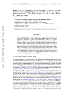 Multi-scale Physical Representations for Approximating PDE Solutions
  with Graph Neural Operators