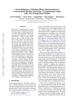On the Robustness of Dialogue History Representation in Conversational
  Question Answering: A Comprehensive Study and a New Prompt-based Method