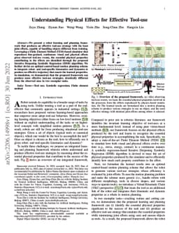 Understanding Physical Effects for Effective Tool-use