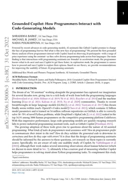 Grounded Copilot: How Programmers Interact with Code-Generating Models