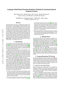 Language Model-Based Emotion Prediction Methods for Emotional Speech
  Synthesis Systems