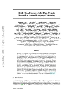 BigBIO: A Framework for Data-Centric Biomedical Natural Language
  Processing