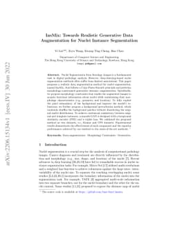 InsMix: Towards Realistic Generative Data Augmentation for Nuclei
  Instance Segmentation