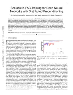 Scalable K-FAC Training for Deep Neural Networks with Distributed
  Preconditioning