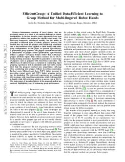 EfficientGrasp: A Unified Data-Efficient Learning to Grasp Method for
  Multi-fingered Robot Hands