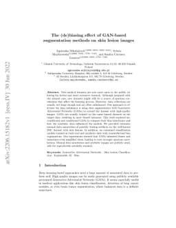The (de)biasing effect of GAN-based augmentation methods on skin lesion
  images