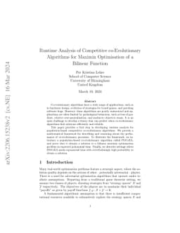 Runtime Analysis of Competitive co-Evolutionary Algorithms for Maximin
  Optimisation of a Bilinear Function