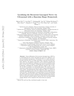 Localizing the Recurrent Laryngeal Nerve via Ultrasound with a Bayesian
  Shape Framework