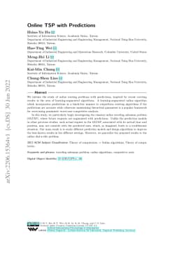 Online TSP with Predictions
