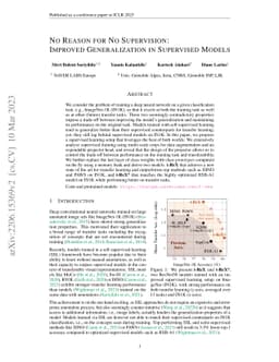 No Reason for No Supervision: Improved Generalization in Supervised
  Models