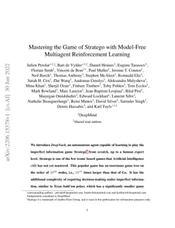 Mastering the Game of Stratego with Model-Free Multiagent Reinforcement
  Learning