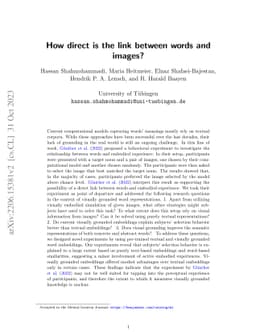 How direct is the link between words and images?