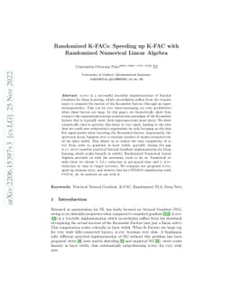 Randomized K-FACs: Speeding up K-FAC with Randomized Numerical Linear
  Algebra