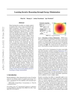 Learning Iterative Reasoning through Energy Minimization