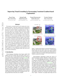Improving Visual Grounding by Encouraging Consistent Gradient-based
  Explanations