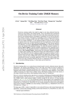 On-Device Training Under 256KB Memory