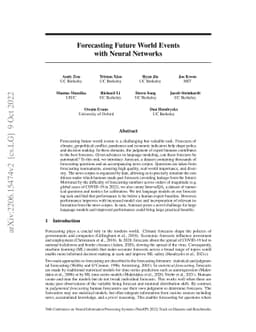 Forecasting Future World Events with Neural Networks