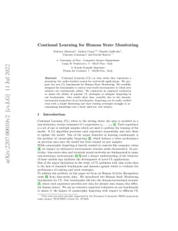 Continual Learning for Human State Monitoring