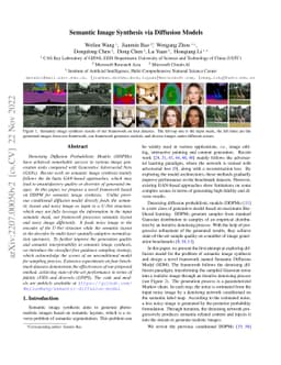Semantic Image Synthesis via Diffusion Models