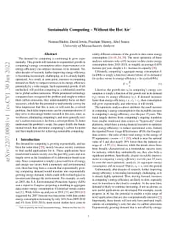Sustainable Computing -- Without the Hot Air