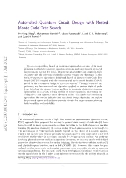 Automated Quantum Circuit Design with Nested Monte Carlo Tree Search