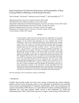 Improving Disease Classification Performance and Explainability of Deep
  Learning Models in Radiology with Heatmap Generators