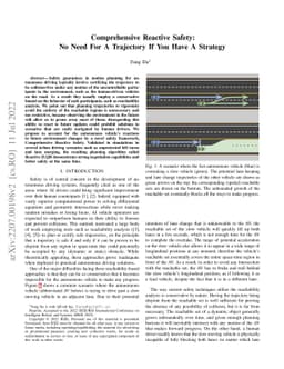 Comprehensive Reactive Safety: No Need For A Trajectory If You Have A
  Strategy
