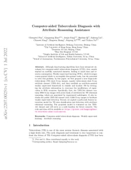 Computer-aided Tuberculosis Diagnosis with Attribute Reasoning
  Assistance