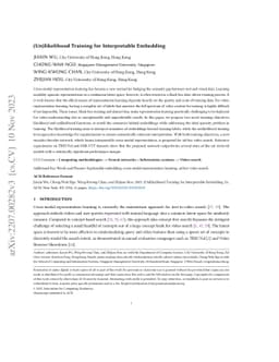 (Un)likelihood Training for Interpretable Embedding