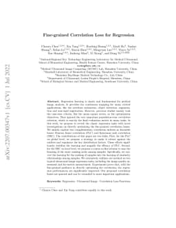 Fine-grained Correlation Loss for Regression