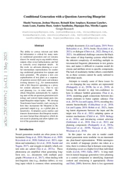 Conditional Generation with a Question-Answering Blueprint
