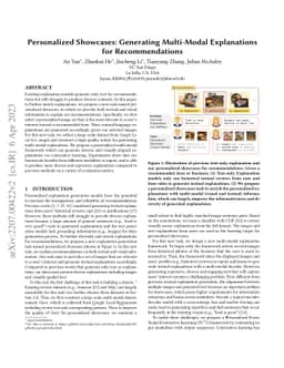 Personalized Showcases: Generating Multi-Modal Explanations for
  Recommendations